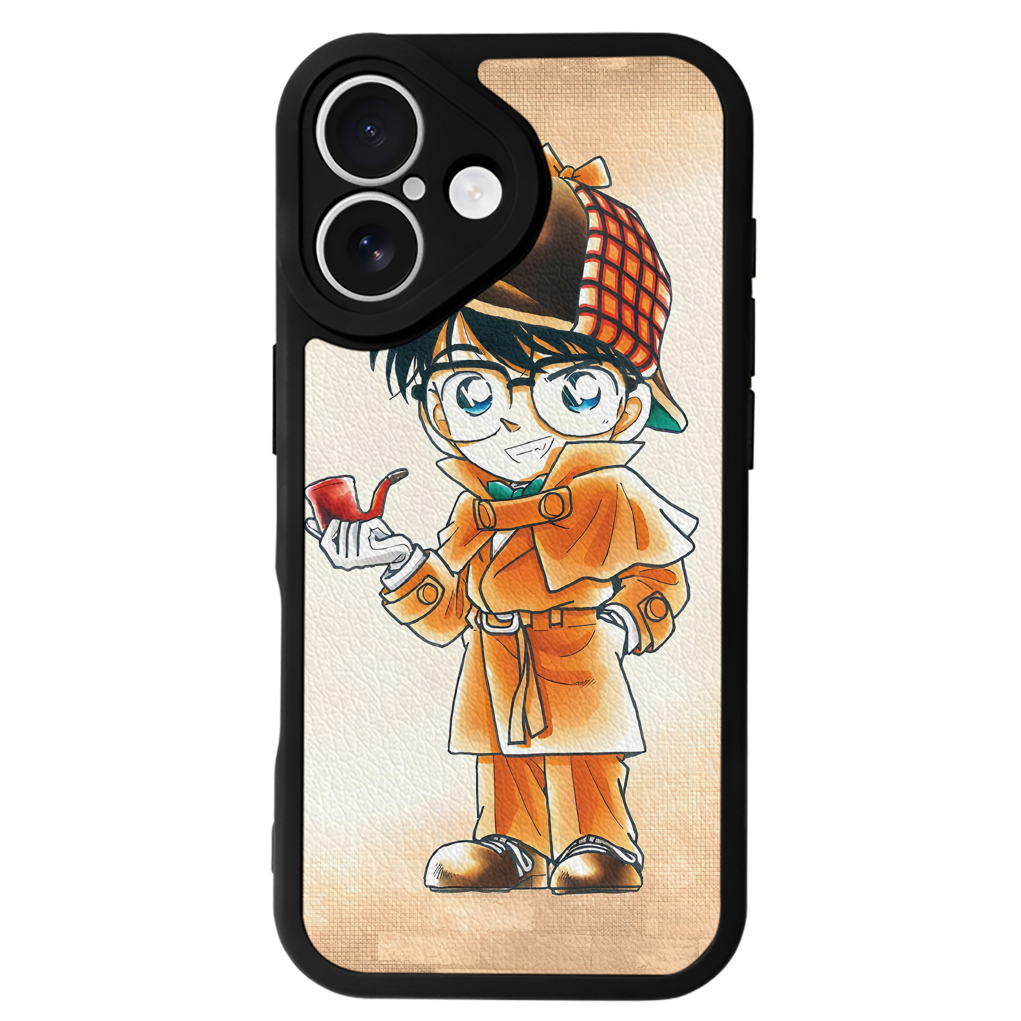 （画像用） 名探偵コナン Detective Conan 【iPhone 16シリーズ対応】シリコンスマホケース（レザー調） 材質：シリコン